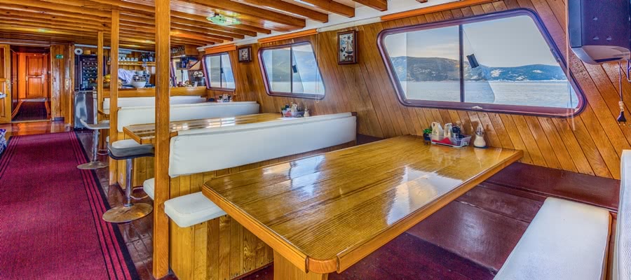 Saloon of the Croatian motor yacht Linda