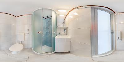 BATHROOM IN TWIN SINGLE DOUBLE BEDROOM UPPER DECK